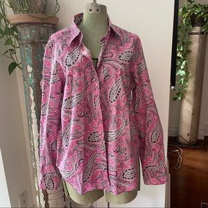 Pink Paisley Ralph Lauren Polo Shirt (Non-Iron)